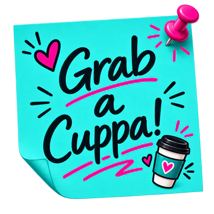 Note reading Grab a Cuppa: getting started with Witty Worx takes four easy steps